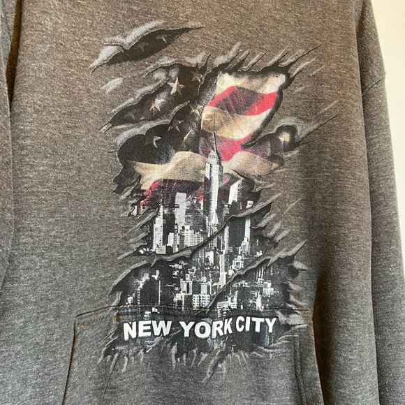 New York City Gray Hooded Sweatshirt - Picture 2 of 8